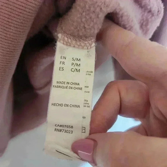 Cabin Fever Dusty Rose Oversized Kangaroo Pocket Style Hoodie Size S/M - Picture 8 of 11